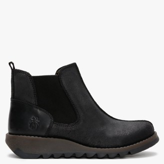 Fly London Sebe Black Leather Chelsea Boots