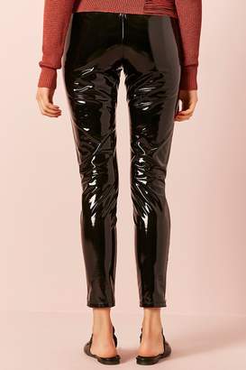 Forever 21 Forever 21 Faux Patent Leather Ankle Pants