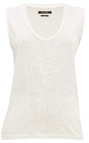 Thumbnail for your product : Isabel Marant Maik Scoop-neck Linen Top - White