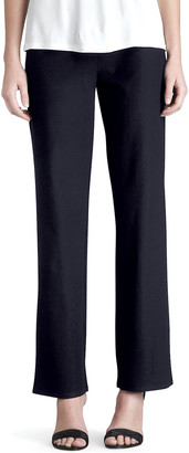 Eileen Fisher Washable-Crepe Straight-Leg Pants