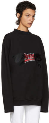 Vetements Black Embroidered Bro Sweatshirt