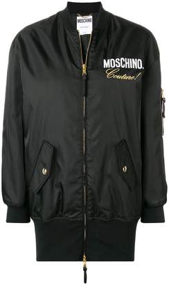 Moschino logo bomber jacket