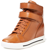 Thumbnail for your product : Marc by Marc Jacobs Leather Hidden Wedge Sneaker