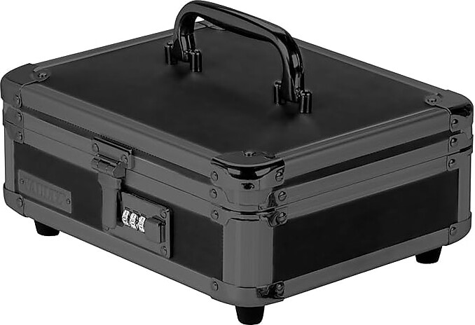 Vaultz® Cash Box Stoarge Container w/ Combination Lock, Plastic, Black (VZ00308-CAM)