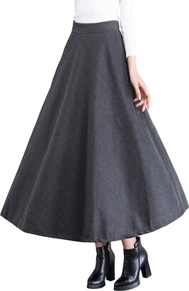 flared wool skirt uk