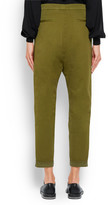 Thumbnail for your product : Givenchy Tapered Pants In Silk-trimmed Army-green Cotton-twill - Army green