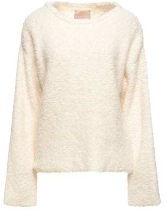 81 Hours M/L Women White Sweater Polyacrylic, Alpaca wool, Wool, Polyamide  - ShopStyle
