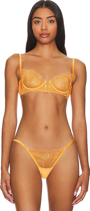 Bluebella Pride Irena Delicate Lace Plunge Bra With Wavy V Wire Detail In  Yellow