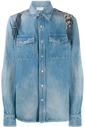denim shirt with flowers