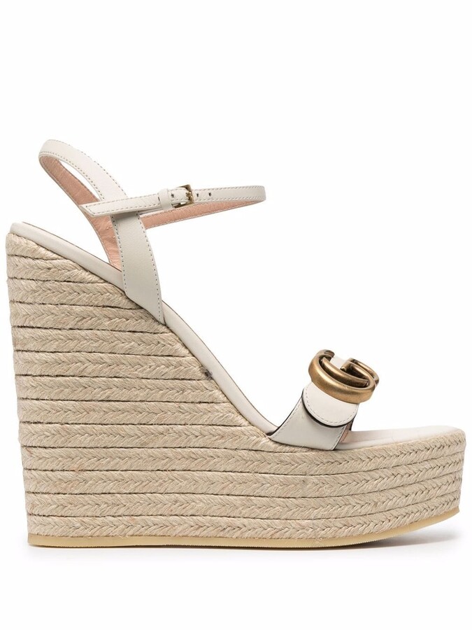 Gucci Aitana logo espadrille sandals - ShopStyle