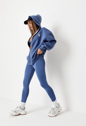 white playboy zip up hoodie