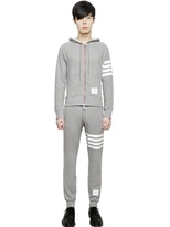 Thumbnail for your product : Thom Browne Striped Cotton Jogging Trousers