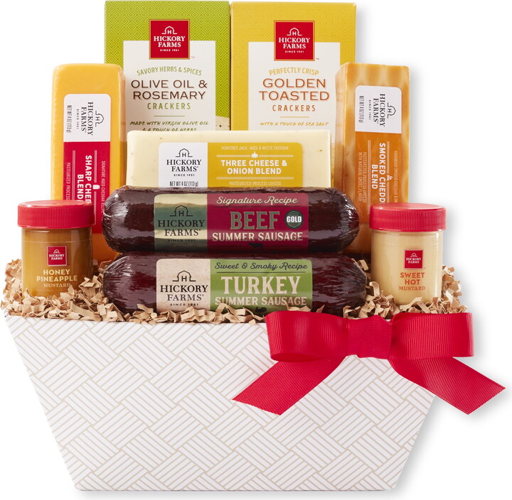 Hickory Farms Signature Flavors Gift Basket, 9 pieces | Gifts Under $50