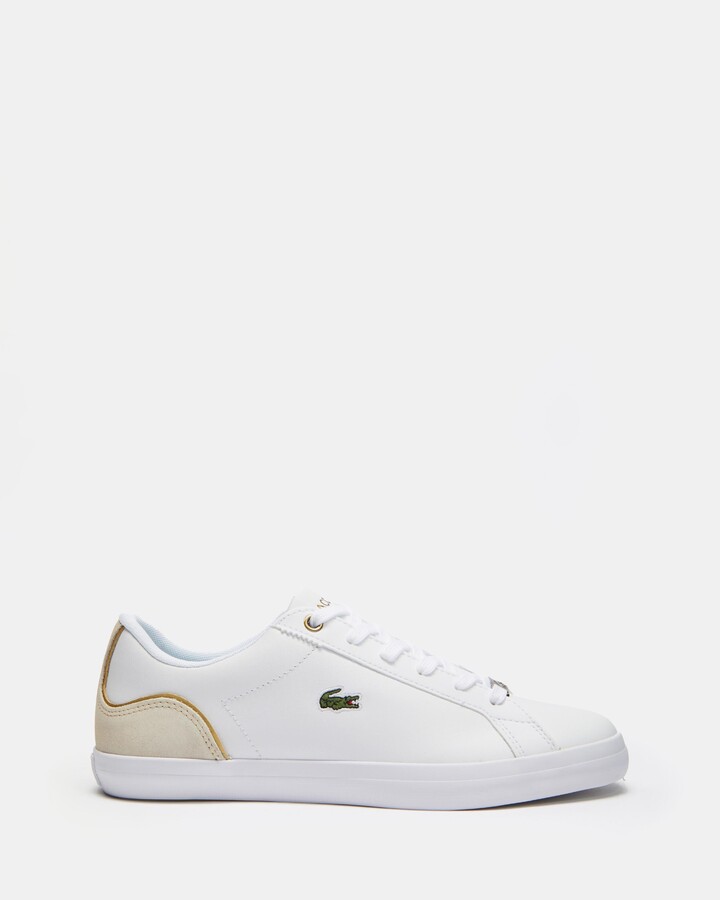 plain white lacoste trainers