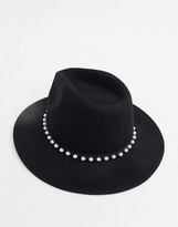 asos black pearl hat