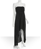 Thumbnail for your product : Wyatt black twill strapless hi-low maxi dress