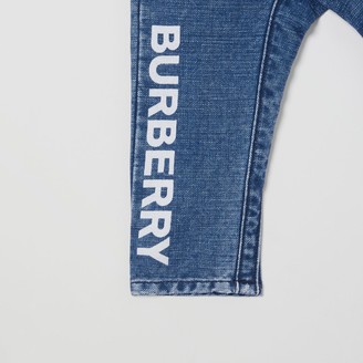 Burberry Logo Print Japanese Denim Jeans