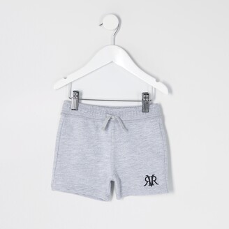 River Island Mini boys Grey marl RVR shorts