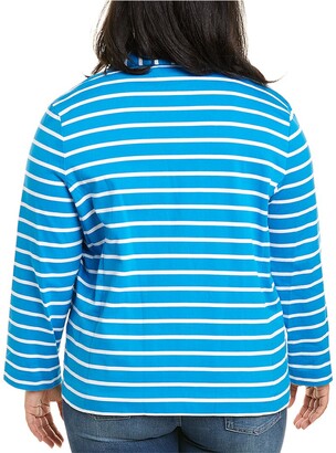 Joan Vass Plus Striped Jacket