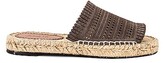 Thumbnail for your product : Alaia Leather Laser Cut Flat Espadrilles in Taupe