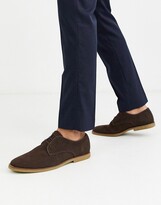 Thumbnail for your product : Topman suede derby shoes in brown