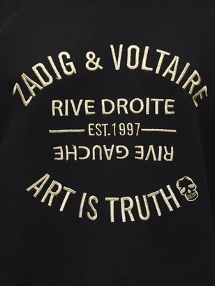 Zadig & Voltaire Embroidered Cotton Jersey Sweatshirt