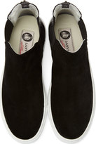 Thumbnail for your product : Lanvin Black Suede Slip-on Sneakers