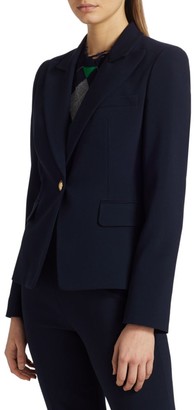 Michael Kors One-Button Wool-Blend Blazer