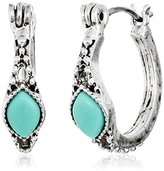 Summer nine west silver tone and turquoise c hoop earring haul
