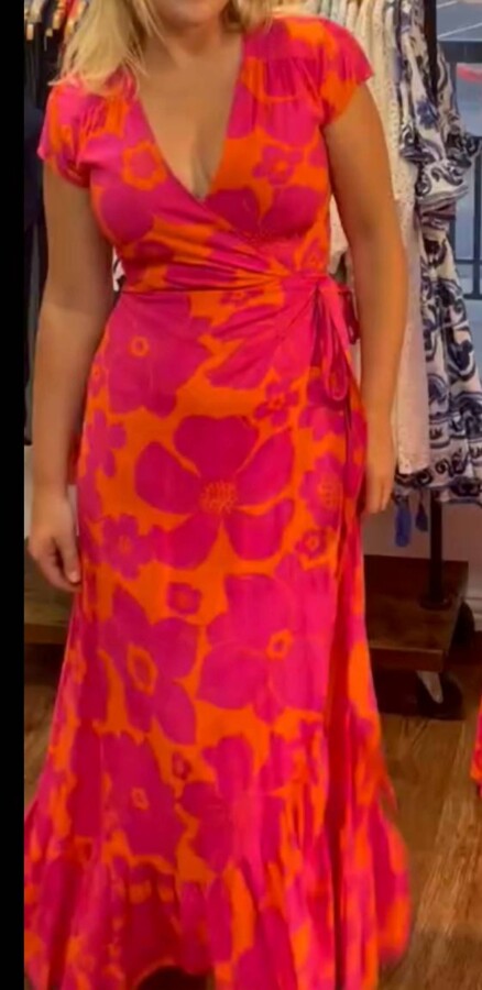 XIX Palms Women's Aruba Wrap Dress In Multi