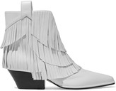 Thumbnail for your product : Sergio Rossi Sr Carla 45 Fringed Leather Ankle Boots
