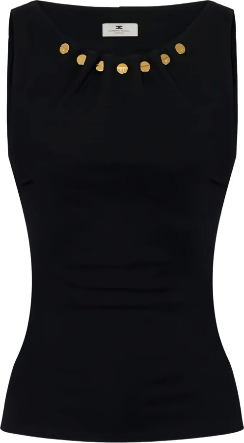 Elisabetta Franchi Jewel-Button Top