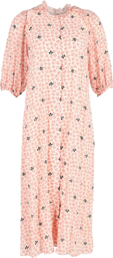 Vilshenko Floral-Print Midi Dress