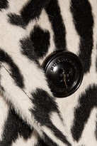 Thumbnail for your product : Burberry Plaistow Leopard-Print Llama Hair And Wool-Blend Trench Coat