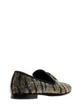 Thumbnail for your product : Crystal &suede Loafers With Horn Tassels