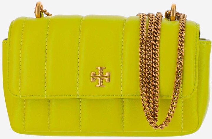 Tory Burch Mini Kira Chevron Quilted Suede Top Handle Bag