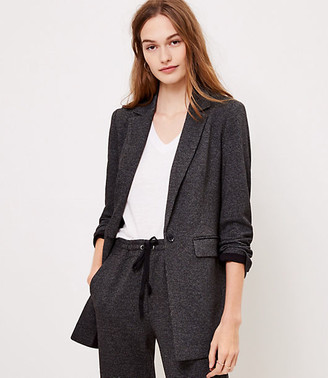 petite houndstooth blazer
