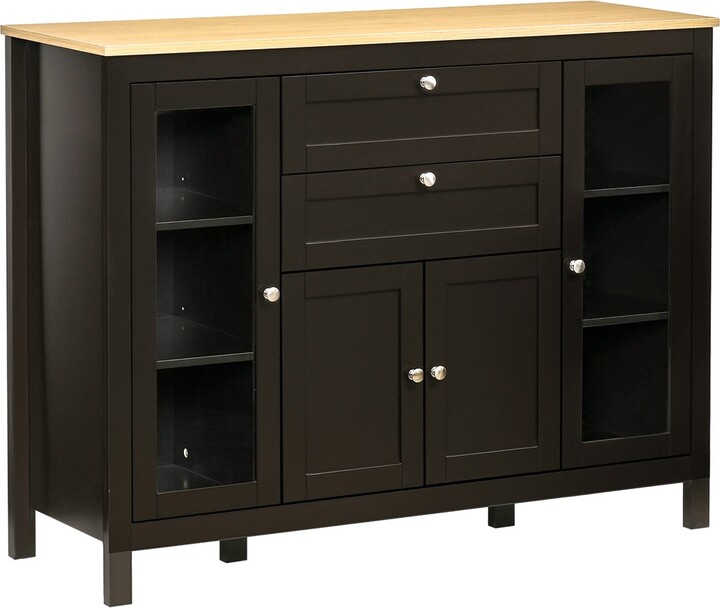 47" Modern Buffet Storage Sideboard with Glass Door