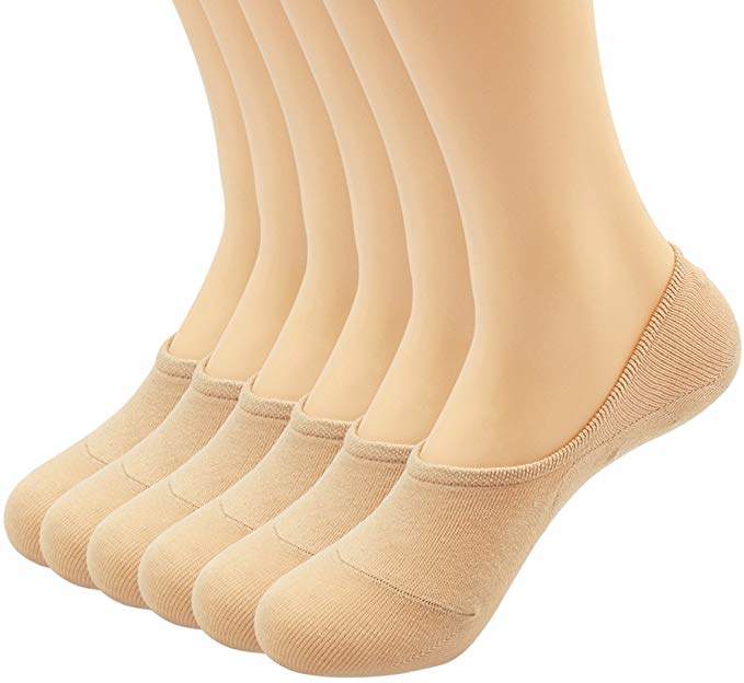 Womens 3-9 Pairs Casual Thin No Show Socks Non Slip Flat Boat Line 