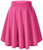 Thumbnail for your product : Urban CoCo Women's Basic Solid Pleated Mini Skate Skirt Versatile Stretchy (M, 1)