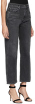 Thumbnail for your product : Gold Sign Black Cropped High-Rise Jeans
