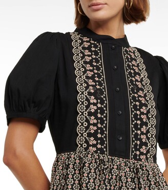 See by Chloe Floral embroidered cotton minidress