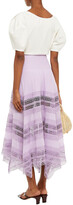 Thumbnail for your product : Charo Ruiz Ibiza Benna Crocheted Lace And Cotton-blend Voile Midi Skirt