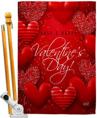 Angeleno Heritage All of Heart House 2-Sided Polyester 40 x 28 in. Flag Set