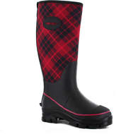 plaid rain boots