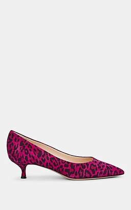 Barneys New York Women's Leopard-Print Suede Pumps - Purple