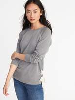 Thumbnail for your product : Old Navy Side-Lace-Up French-Terry Sweatshirt for Women