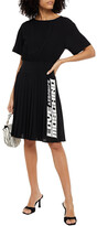 Thumbnail for your product : Love Moschino Pleated Printed Crepe De Chine Dress