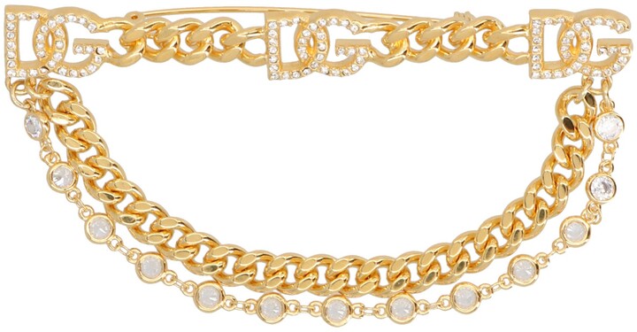 Dolce & Gabbana Diva Logo Embellished Brooch - ShopStyle Pins