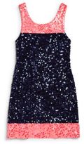 Thumbnail for your product : Flowers by Zoe Girl's Colorblock Sequin Dress